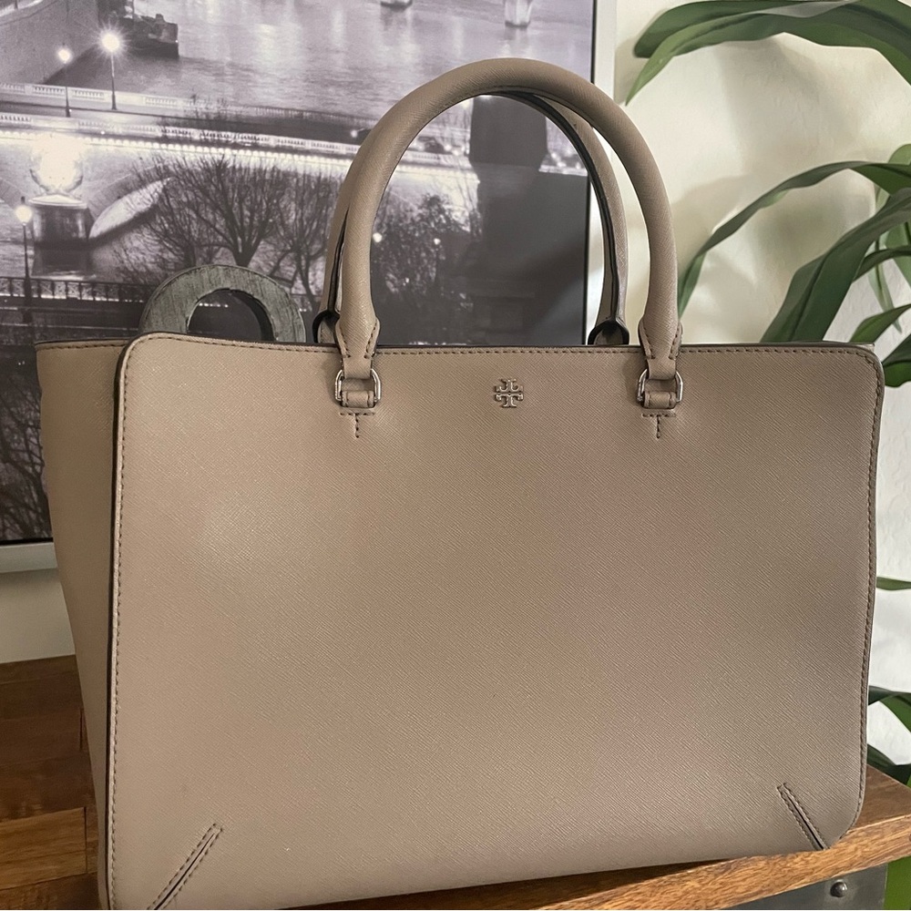 Tory Burch Beige Leather Handbag